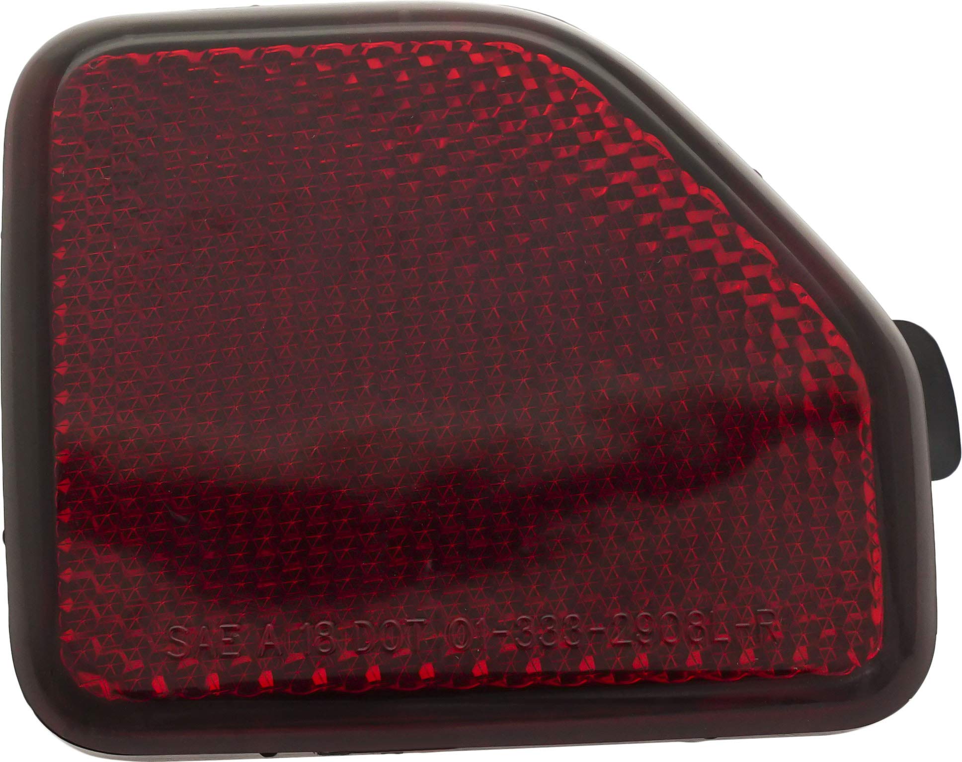 Evan Fischer Rear, Driver Side Bumper Reflector Compatible with 2019-2022 Jeep Wrangler & 2018 Wrangler JL - CH1184108