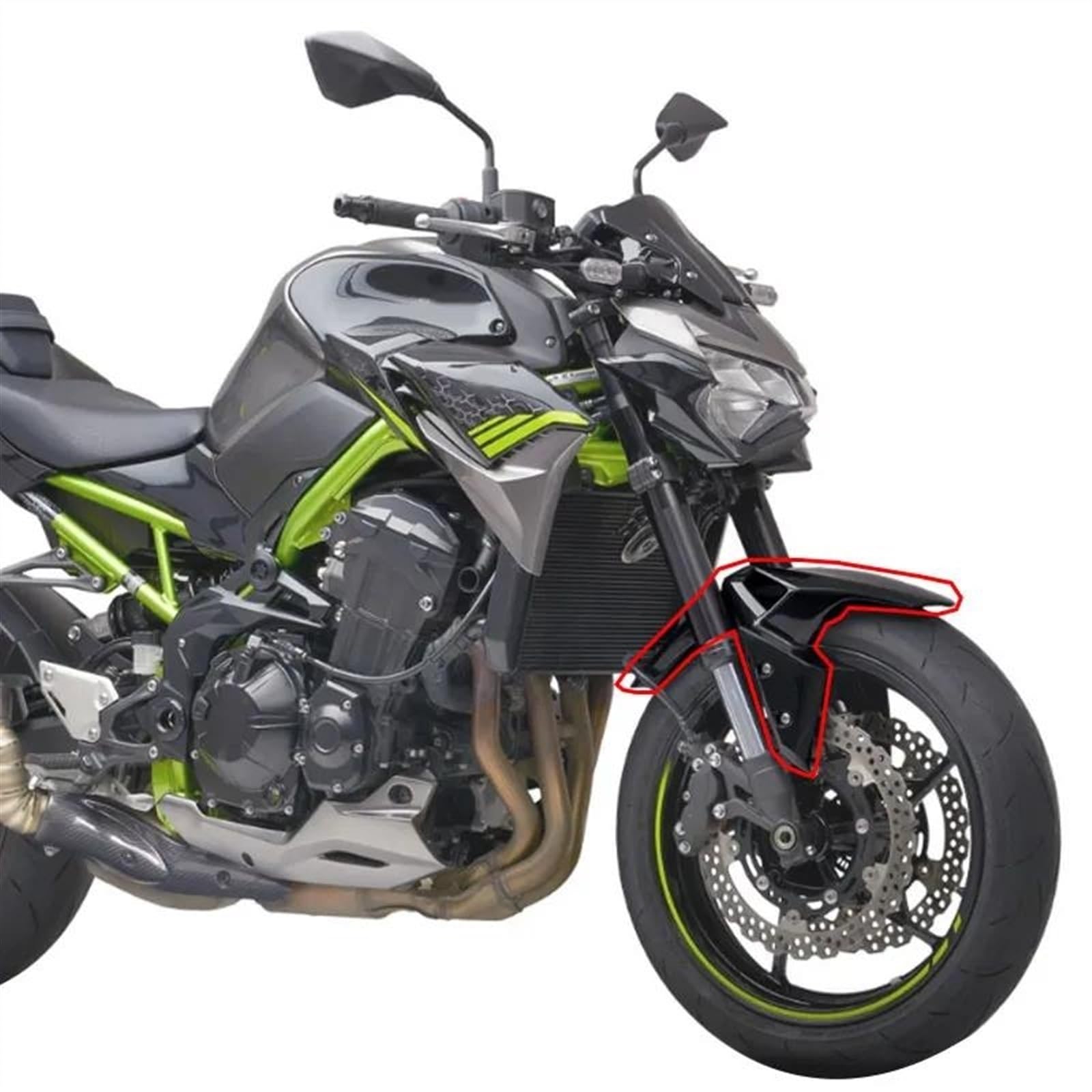 Guardabarros Delantero para Rueda De Motocicleta, Protector contra Salpicaduras para Ducati Monster 696 795 796 1200 S4R 1100 1100S EVO Barro Guardabarros(Rojo)