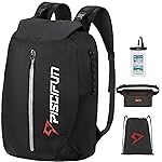 Piscifun Dry Bag Waterproof, Floating Dry Backpack, Lightweight Waterproof Dry Bag with Waist Pouch and Phone Case for Kayaking, Camping, Beach, Boating & Swimming for Men & Women Black 30L
