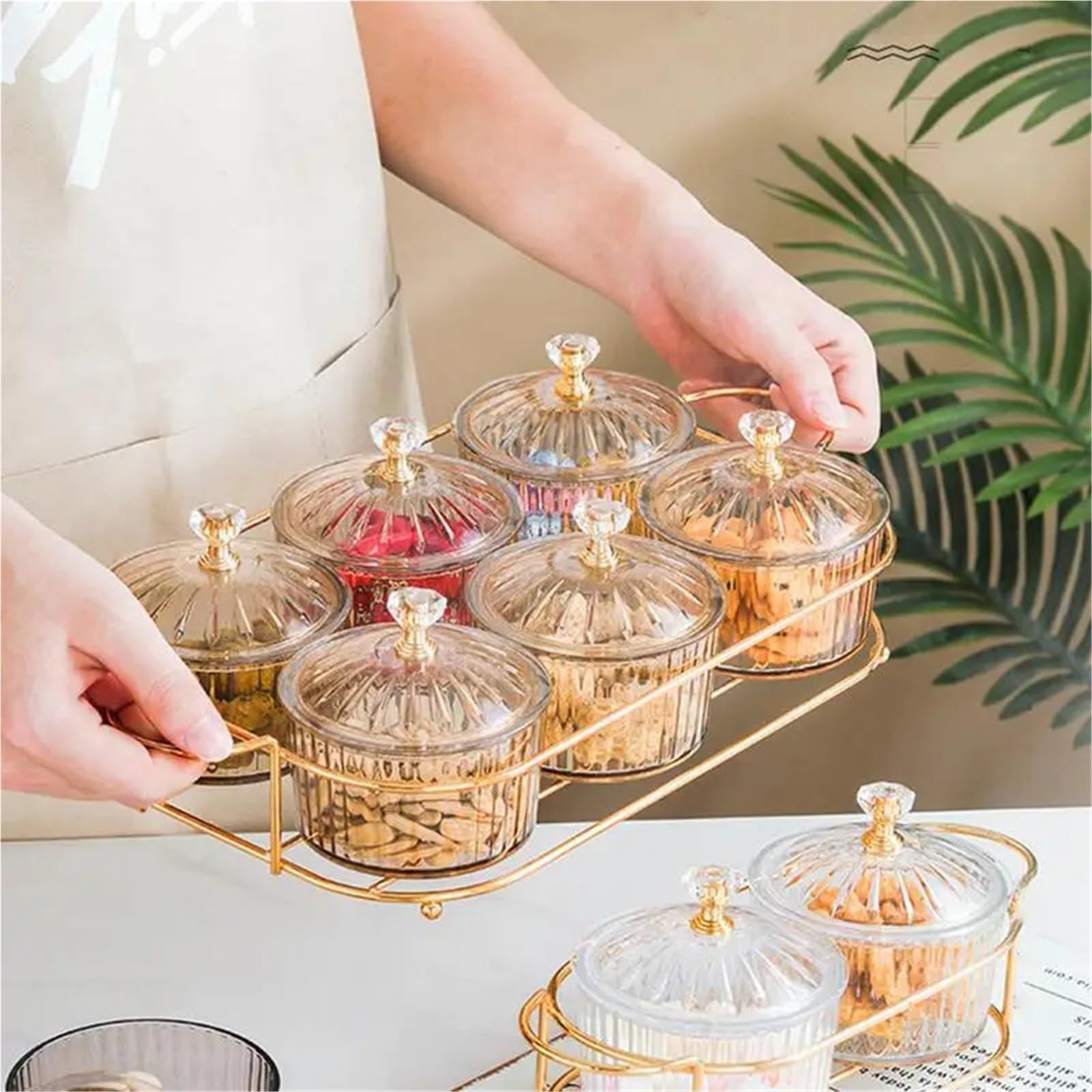 Getrocknete Obst Salat Platte Snack Gerichte Transparent Runde Dessert Glas FüR TrockenfrüChte(4clear)