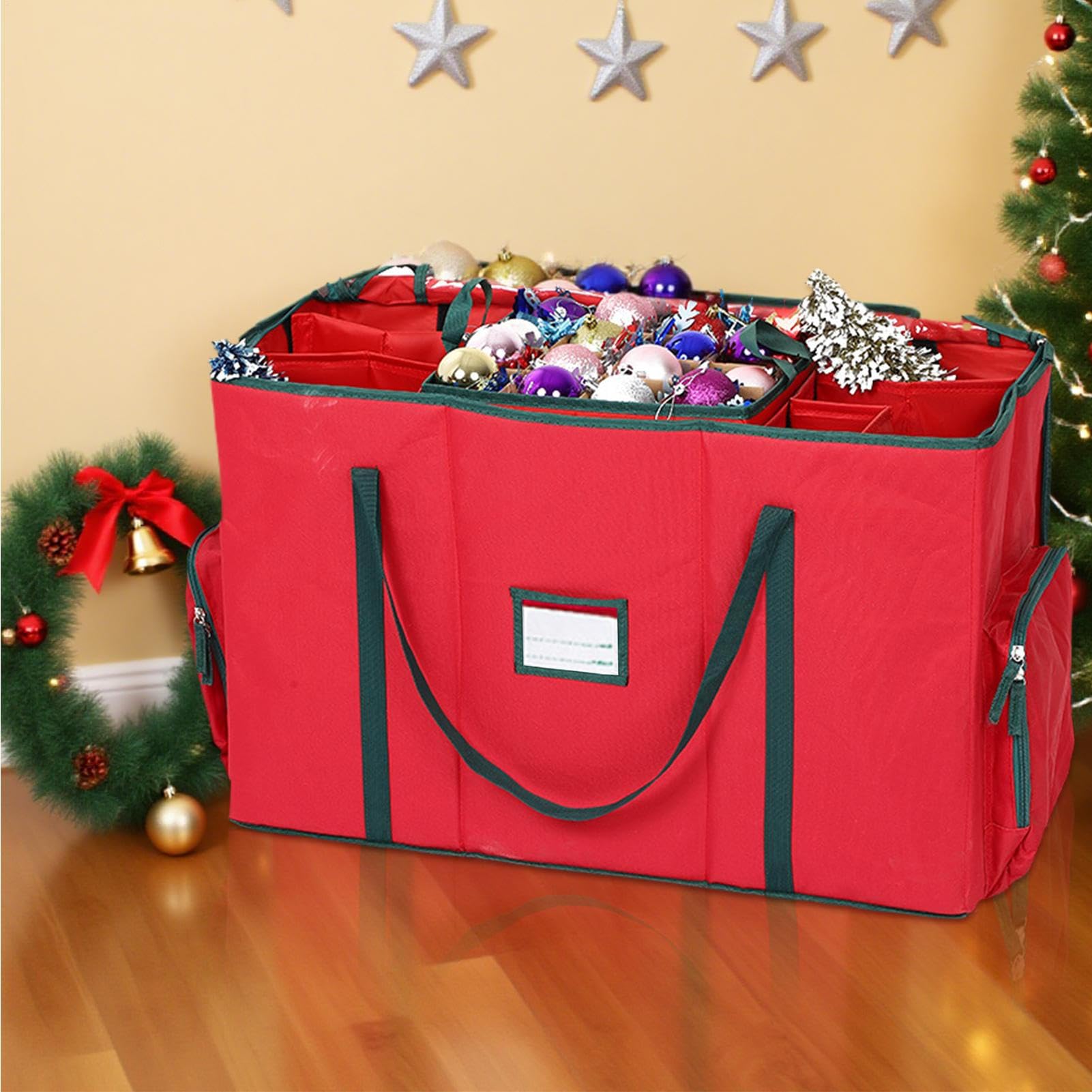 Conservazione Natalizia Organizer Decorativo Con Tasche Multiple
