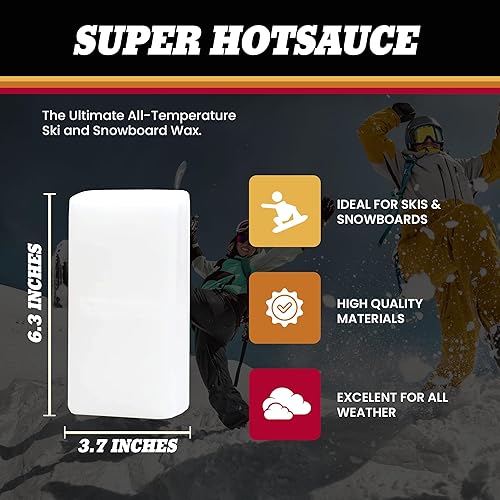 Miniatura 2 de Super Hot Sauce - Cera de esquí y snowboard para todas las temperaturas  11.99oz12 onzas - Votada como la mejor cera de esquí y snowboard. Dura tres