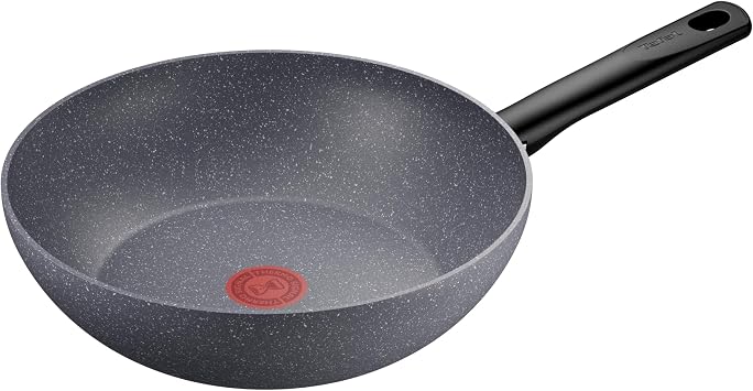 Tefal Natural On Induction G2801902 28 cm Non-Stick Wok Pan, Exclusive, Lavinia Grey