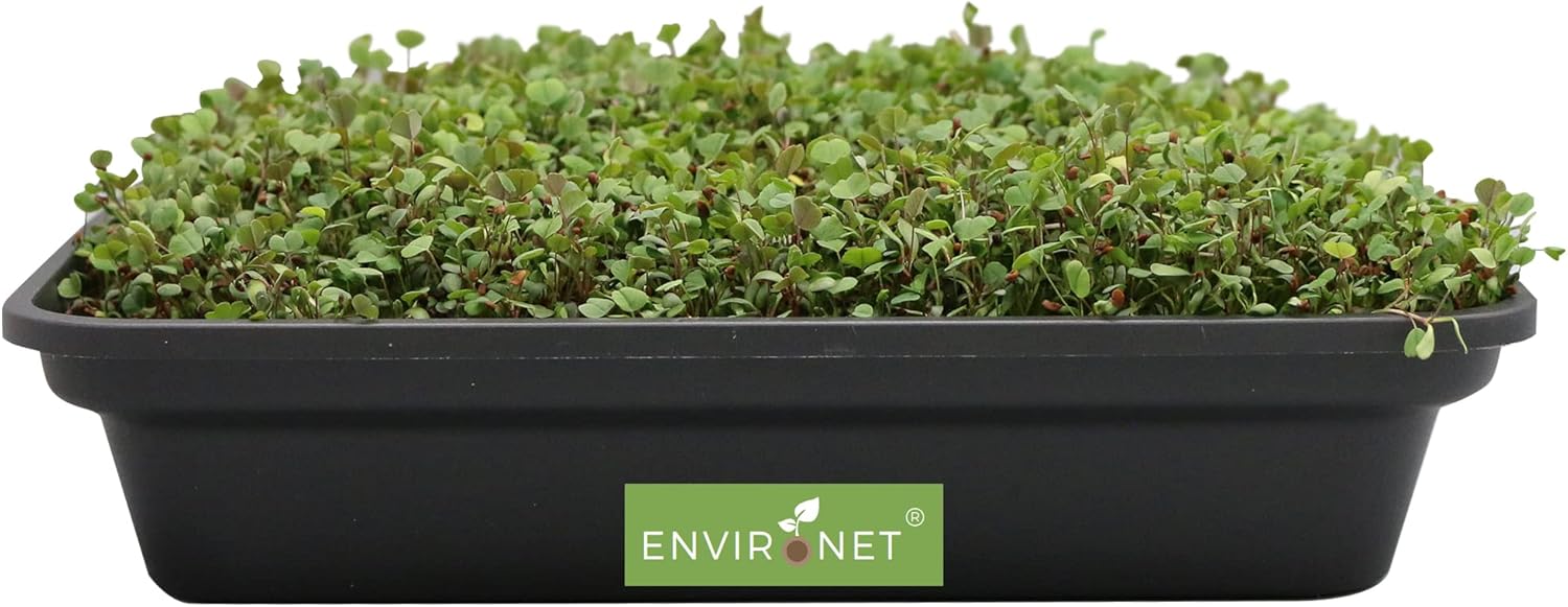 Home Microgreens Growing Kit - includes Microgreens Growing Tray, Grow Mat and Organic Non-GMO Microgreens Seeds, Grow Fresh Micro Greens Every Week, Just Add Water