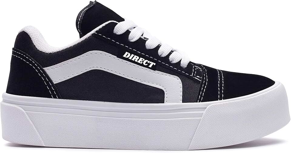 Tênis Unissex Old Skool Preto/Branco Tradicional (PRETO/BRANCO DIRECT, BR, Adulto, Numérico, M, 37)