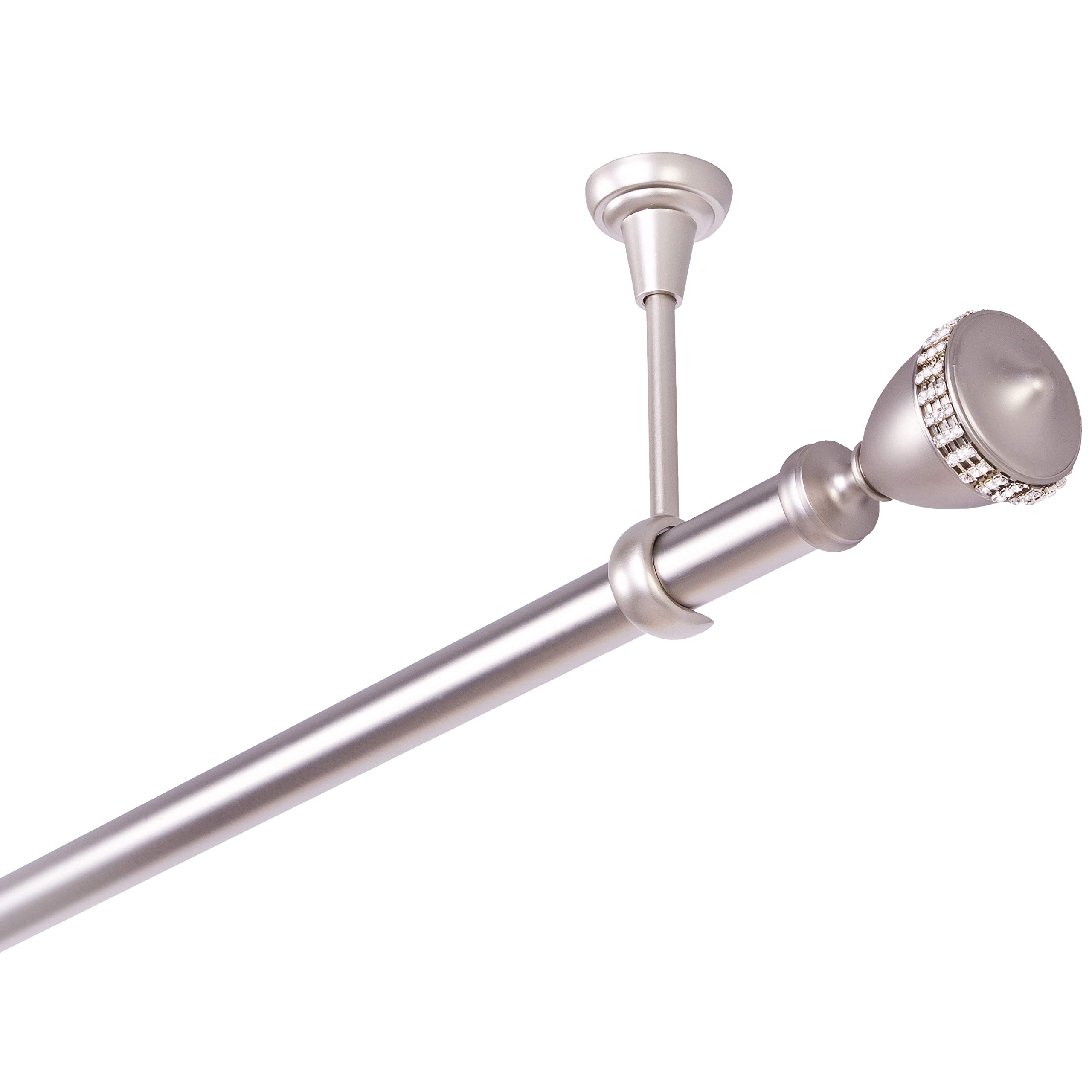 Karnisz 25 mm 1-biegowy montaż sufitowy chrom matowy metal (320)