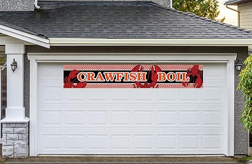 Miniatura 3 de Cartel grande de cangrejo hervido de cangrejo de cangrejo de cangrejo hervido suministros para fiestas de cumpleaños decoraciones (9.8 x 1.6 pies)