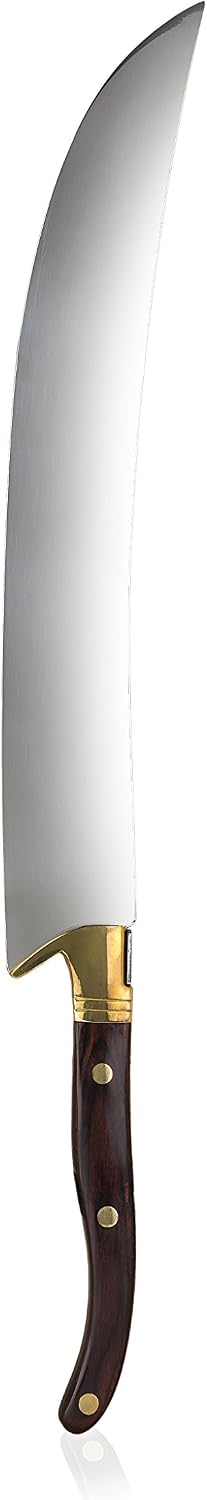 Viski Champagne Saber Sword in Wooden Box, Curved Stainless Steel Blade and Wood Handle, Elegant Home Bar Tool for Celebrations, Weddings, Parties, and Housewarming Gifts, Set of 1