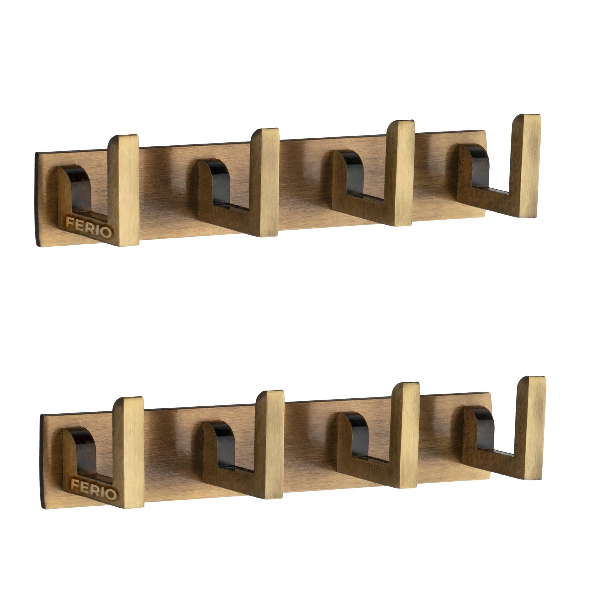 FERIO Cloth Hanger L Type 4 Pin Aluminium Cloth Hanger for Hanging Clothes, Towel Hook Set/Bathroom Cloth Hanger Robe Wall Door Hooks Rail for Hanging Keys (Antique Brass, Pack of 2) (B0CRDCMNGL) Amazon Price History, Amazon Price Tracker