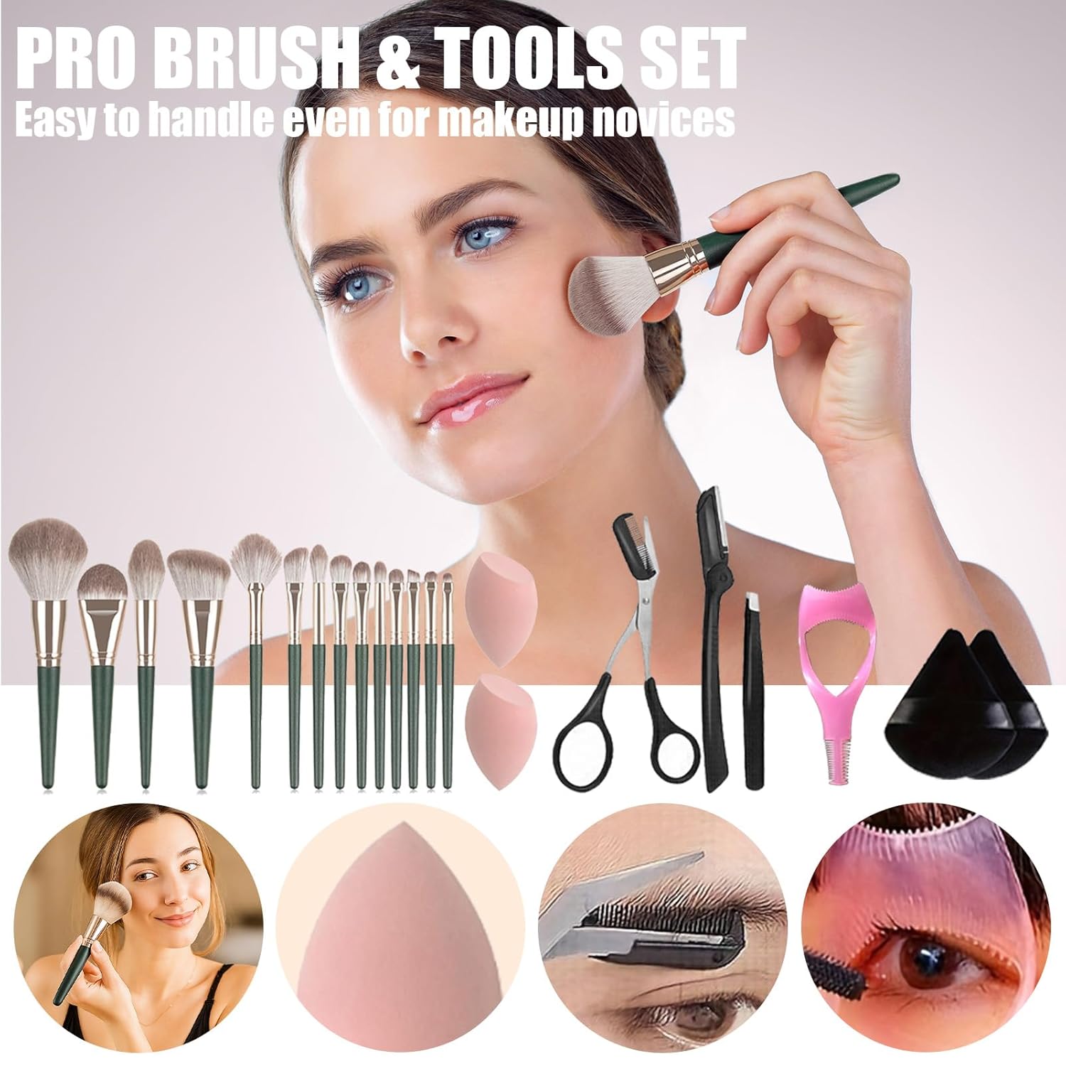 All in One Makeup Kit for Teens, Gifts for Teenagers Girls Women, Professional Makeup Set with Eyeshadow Palette Eyeliner Mascara Face Powder Concealer Foundation Lip Gloss Brush Set False Lash Kit - Image 6