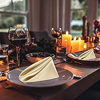 Vista 7 de Aneco Servilletas de satén cuadradas de 20 x 20 pulgadas, servilletas de cena de boda, fiesta, servilletas de mesa suaves para bodas románticas