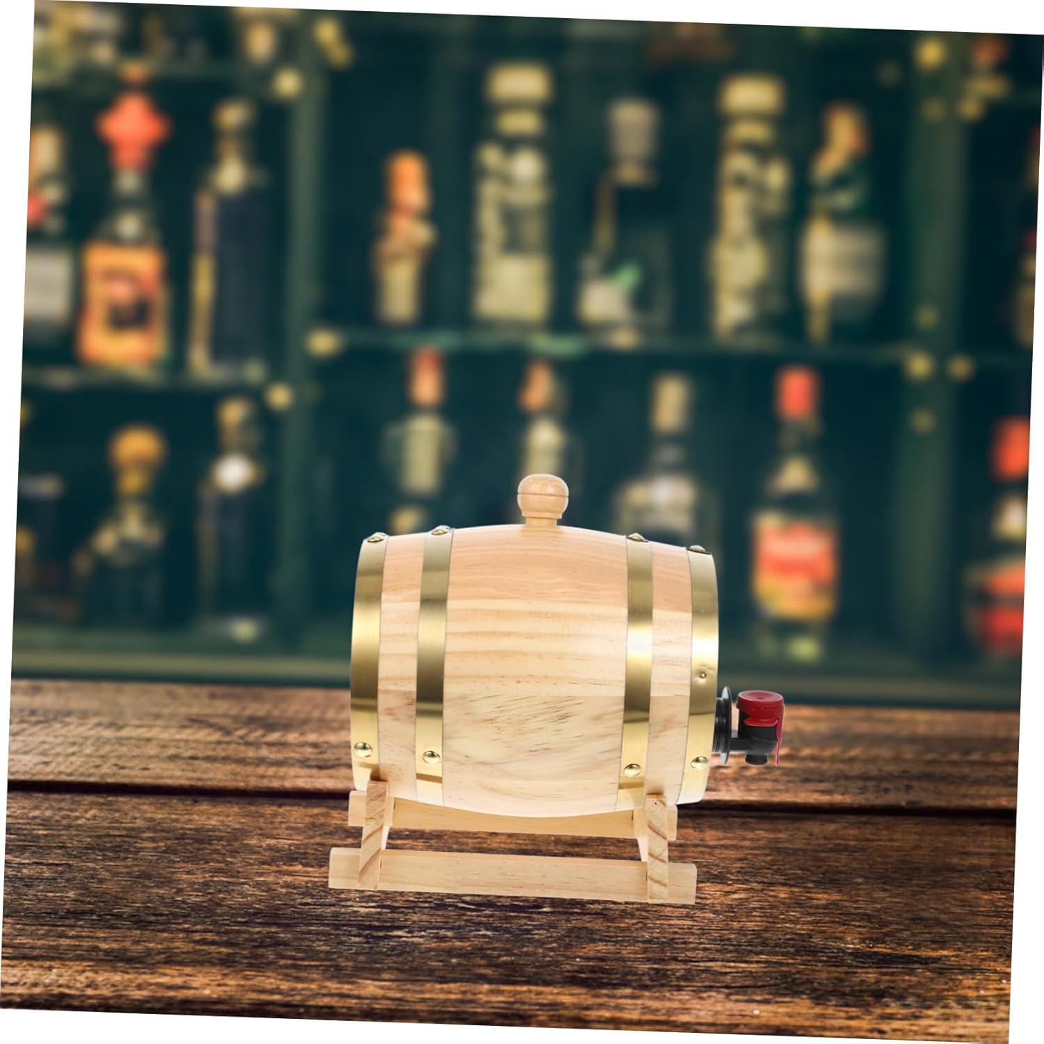 1set Retro Wine Aging Barrel Wooden Beer Barrel Multipurpose Dispenser