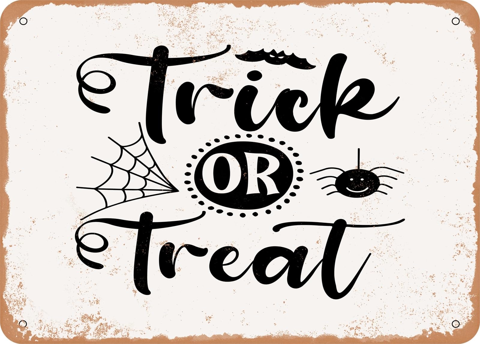 Metal Sign - Trick or Treat - 2 - Vintage Look Sign home decor
