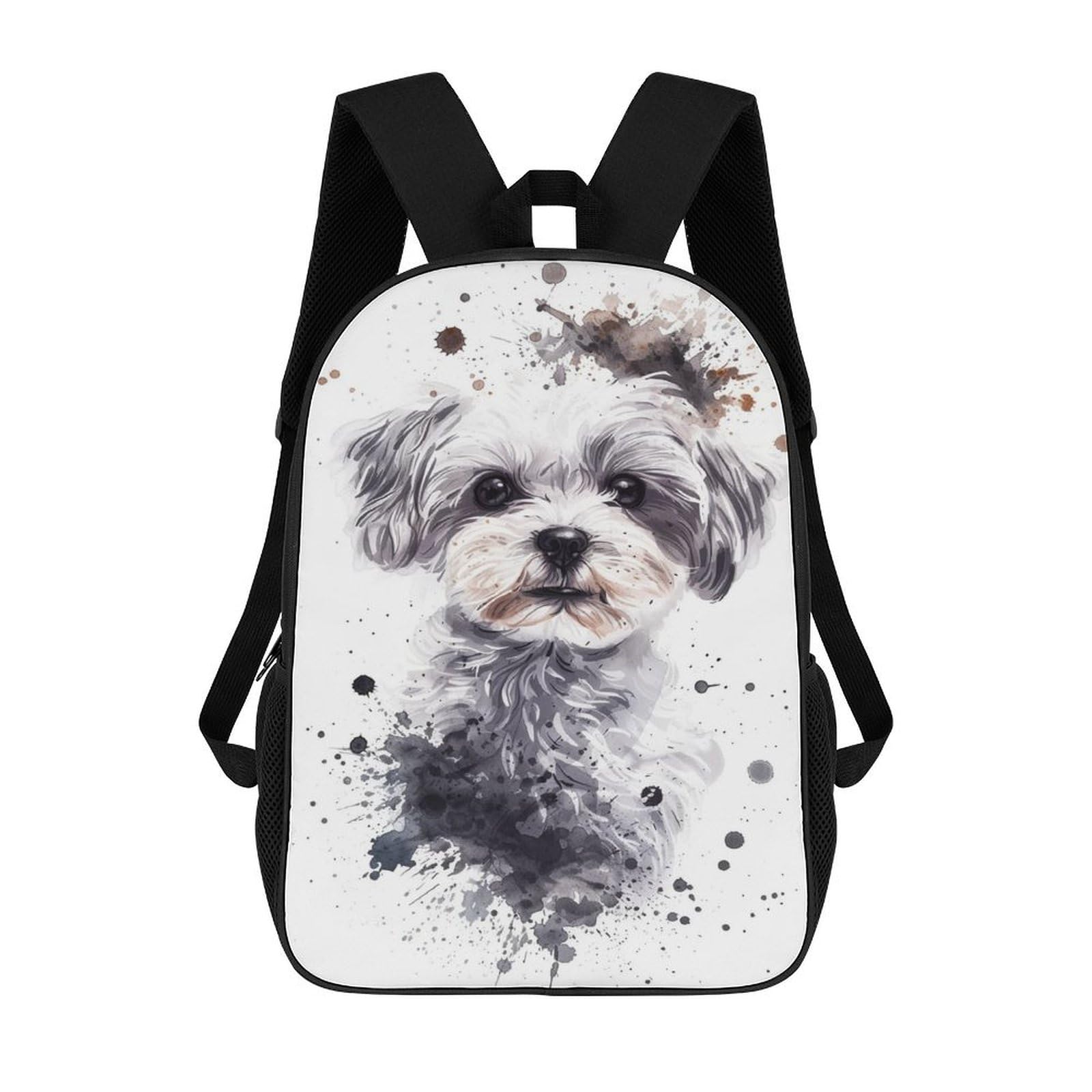 Qpirinmex Unisex Kids Shih Tzu Dog-2 Shih Tzu Dog Backpacks Boys Girls Secondary School Bookbags Backpack For Junior Elementary Rucksack 17Inch