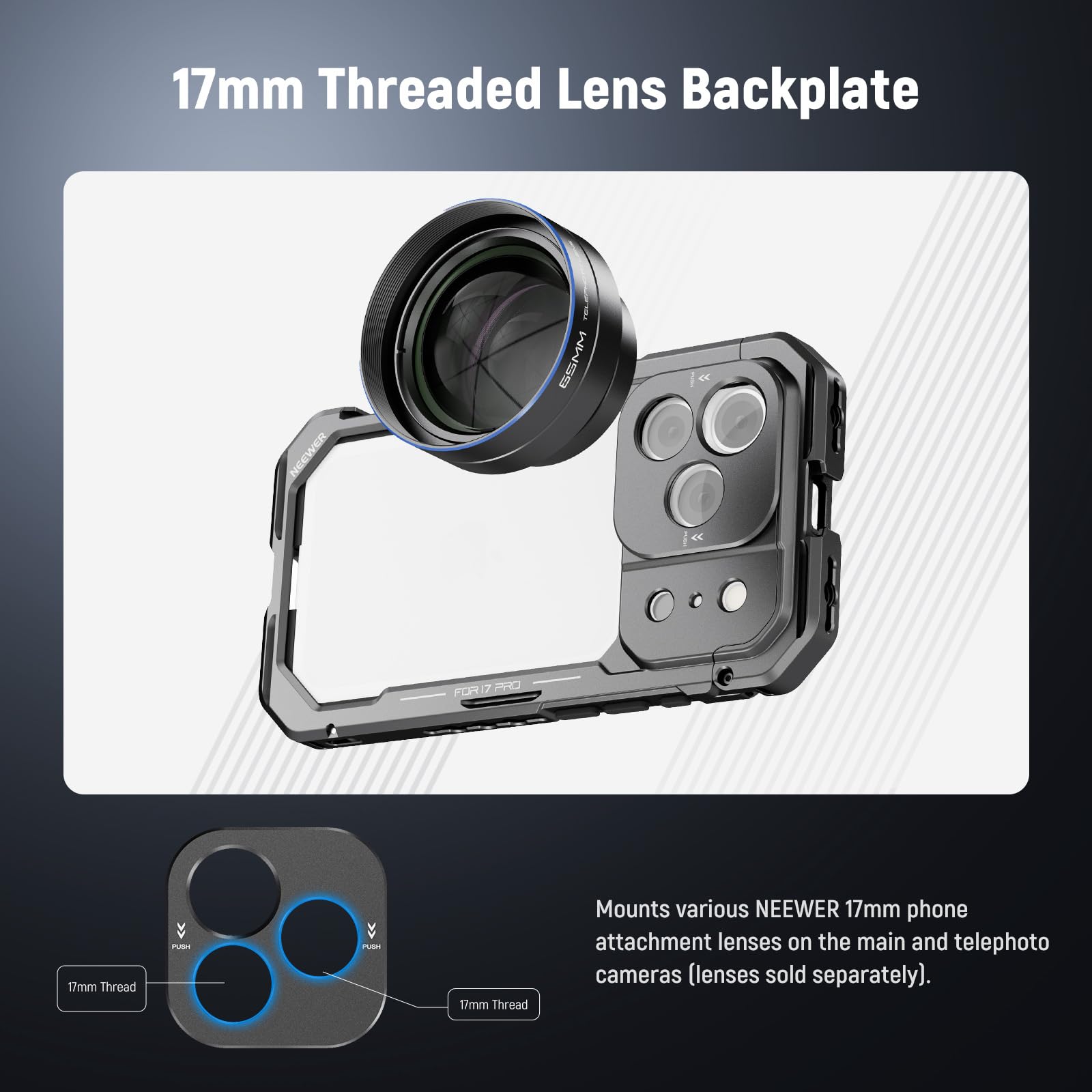 Amazon.com: NEEWER Phone Cage Compatible with iPhone 17 Pro, Quick
