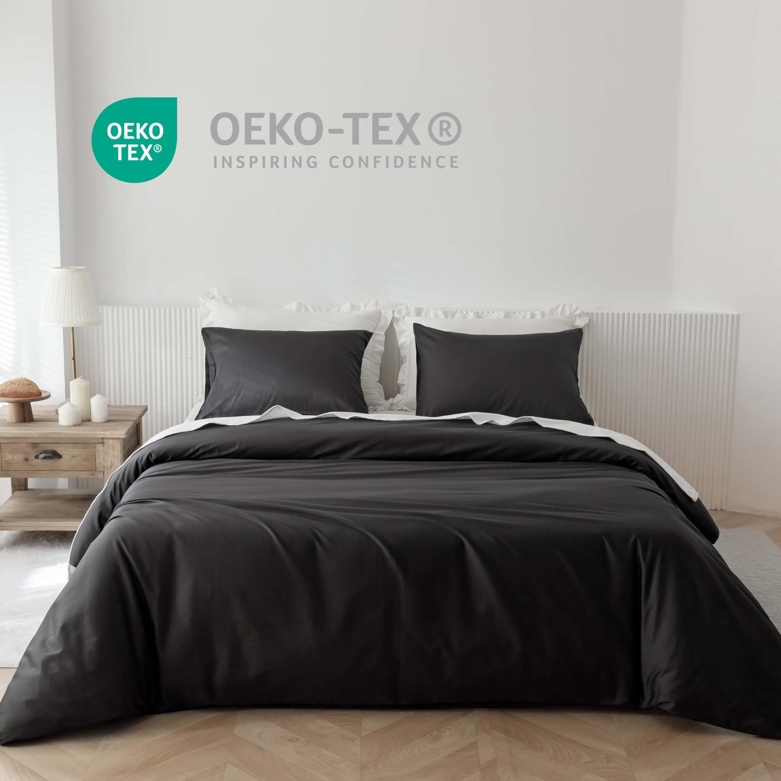 PARURE COPRIPIUMINO NATURAL COLOR, MATRIMONIALE, TORTORA/FUMO, 100 - Foto 3