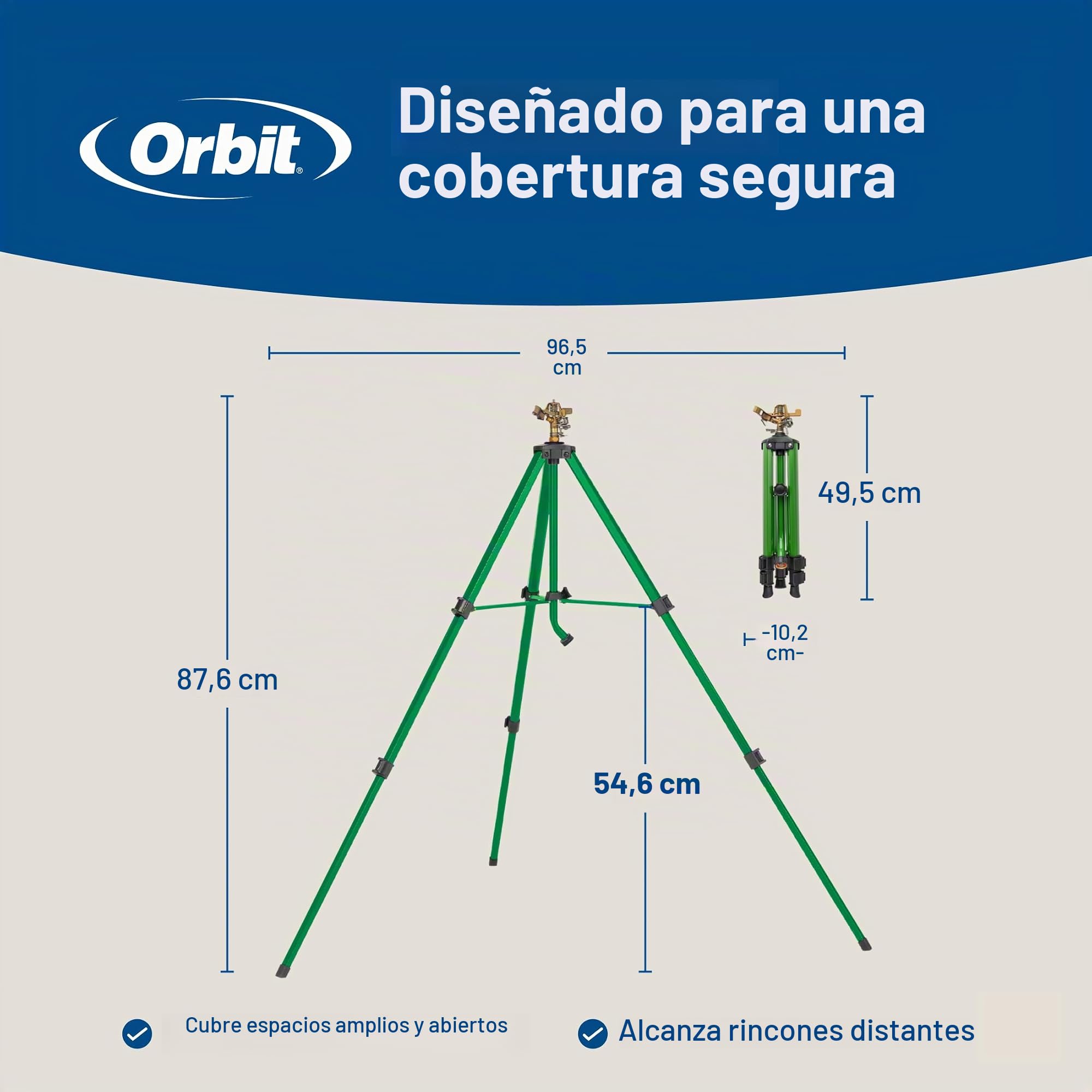 Orbit 56667N Zinc Impact Sprinkler on Tripod Base