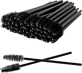 50 cepillos desechables negros para pestañas ...