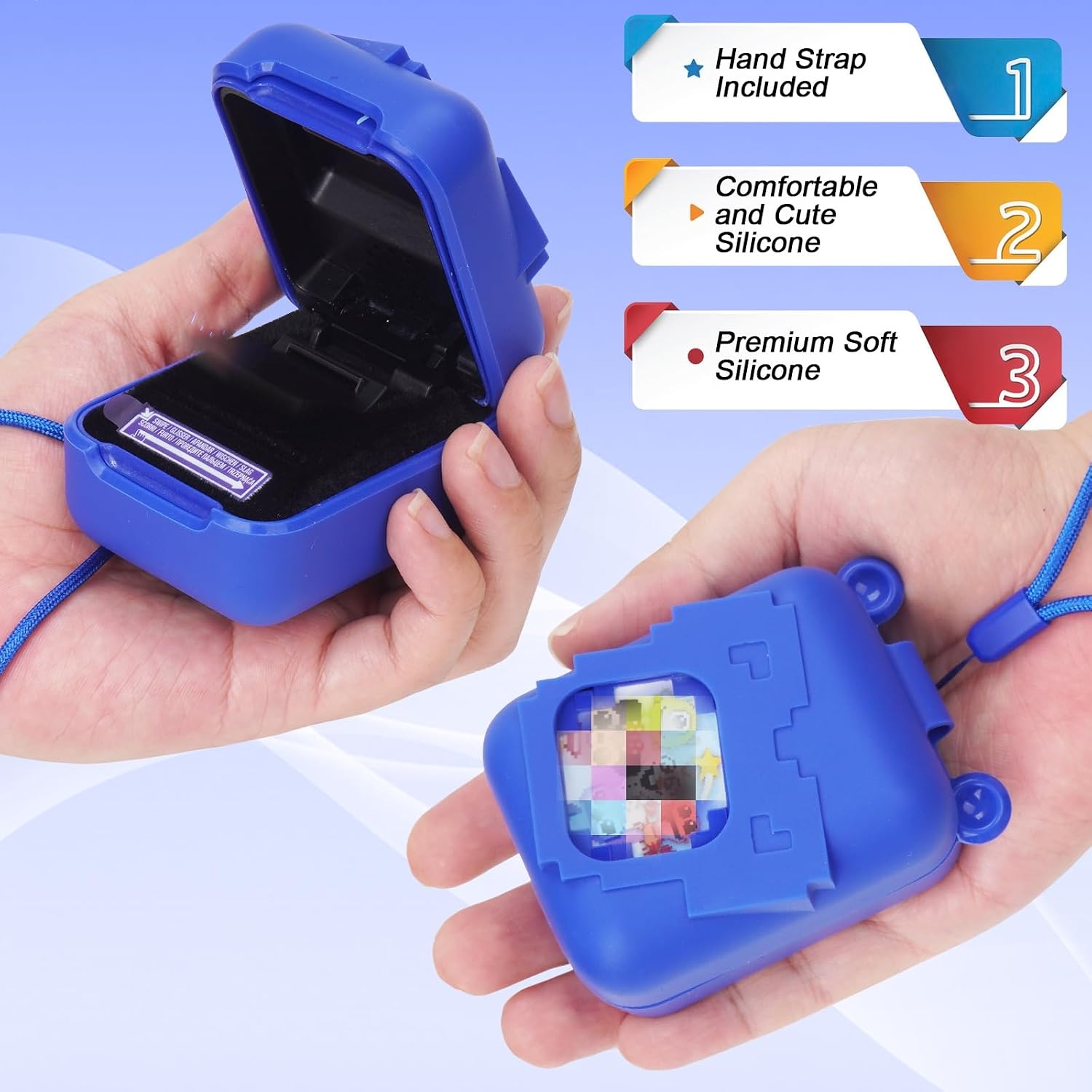 YouKnow Silicone Case for Bitzee Disney Interactive Toy Digital Pet and Case, Protective Skin Sleeve for Bitzee Virtual Electronic Pets Accessories (Case Only) (Blue)