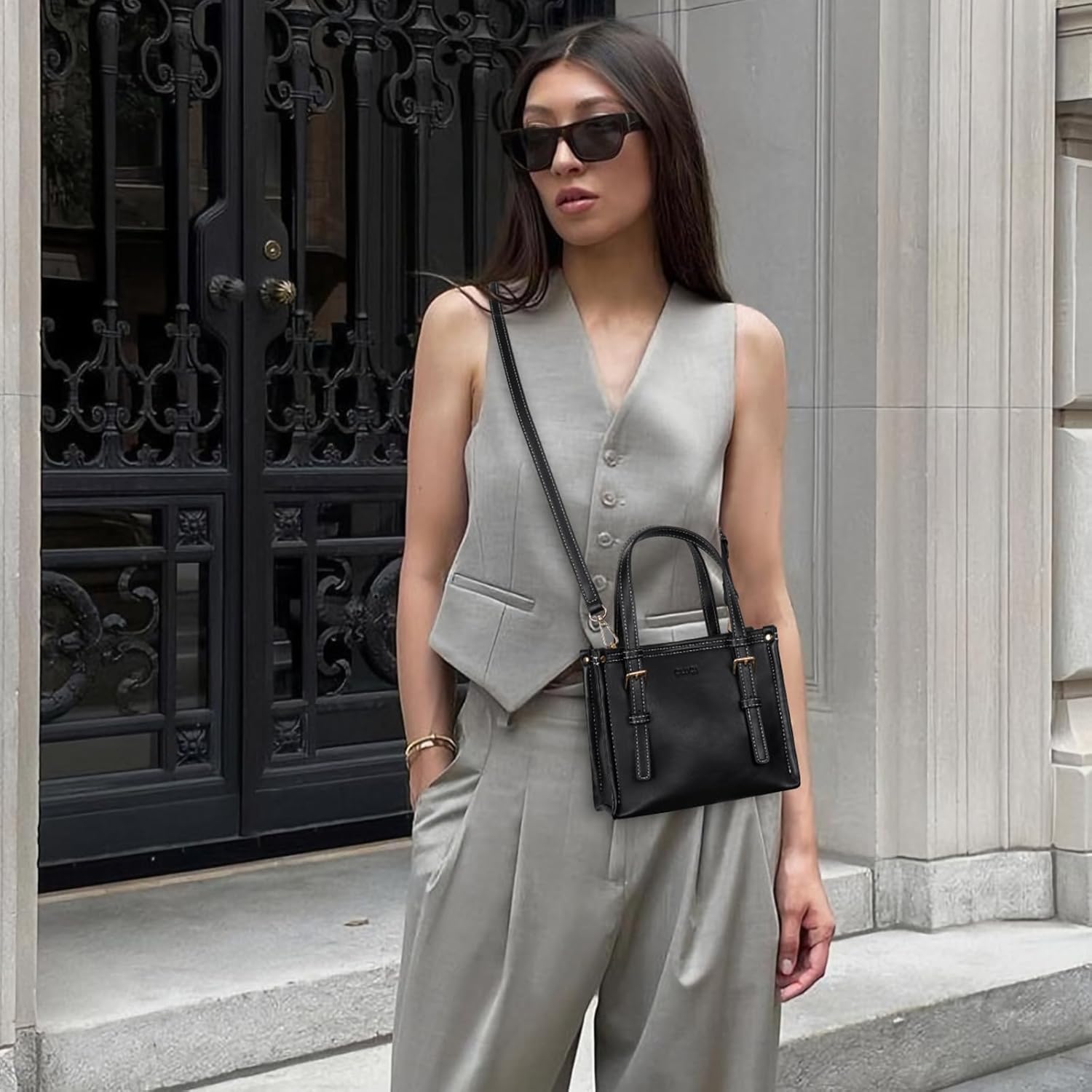 CLUCI Corduroy Tote Bag For Women Casual Zipper Tote Fashion Shoulder Handbag Hobo Bag - Image 2