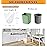 4 Gallon Strong Tie-Top Small Trash Bags 120 Count, fit 15 Liter Mini Waste Basket, 3 Gallon 4 Gallon Unscented Plastic Garbage Bags Can Liners for Home Office Kitchen Bathroom Bedroom, White