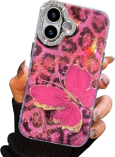 Miniatura 47 de I-MGAE-IN-AR - Funda diseñada para iPhone 12 y 12 Pro, diseño de mariposa plateada brillante, funda protectora de poliuretano termoplástico, suave,