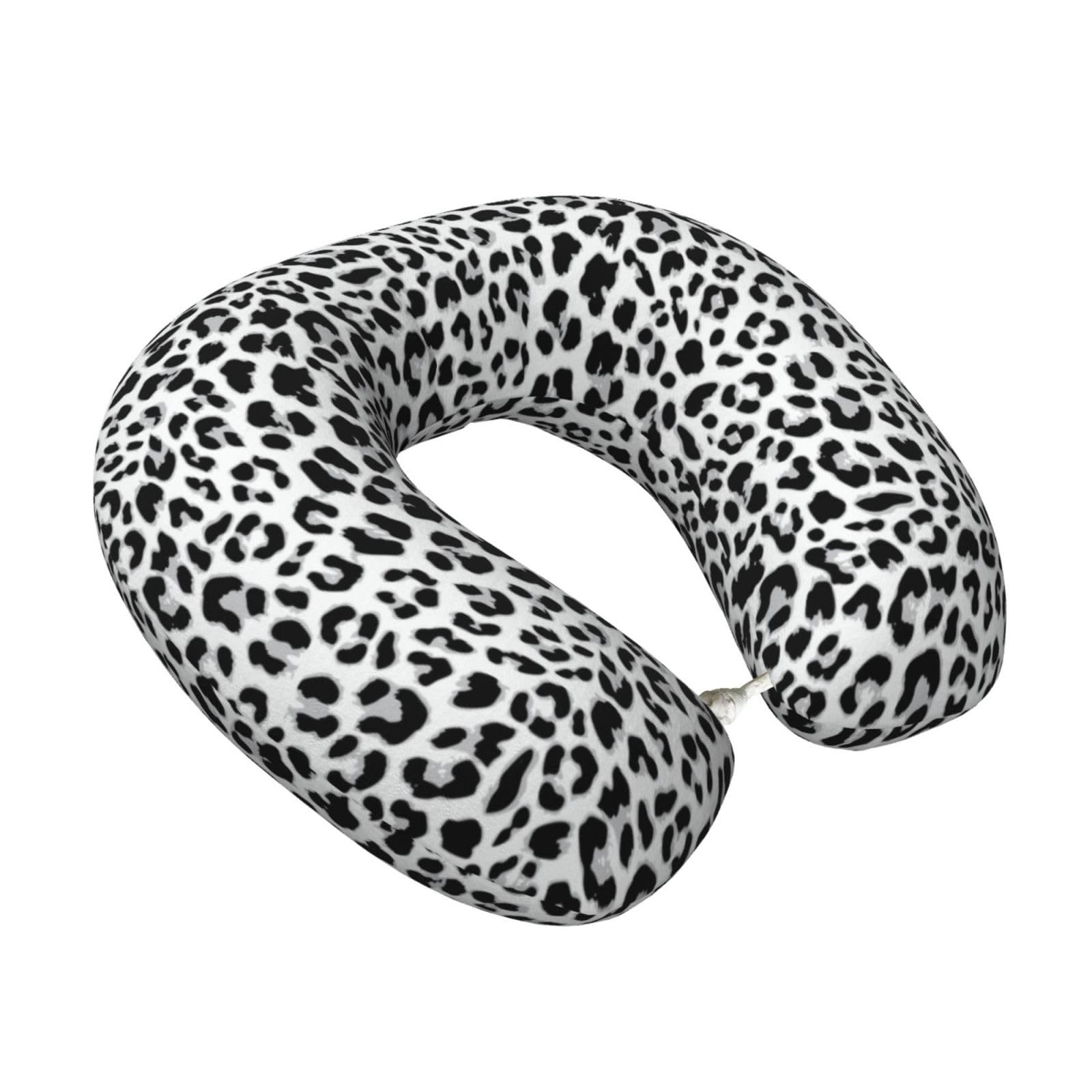 LKYMOH Leopard Seamless Pattern Design, Travel Neck Pillow U-Shaped Memory Neck Support Soft Comfortable With Washable Cover For Airplane Car Traveling and Office