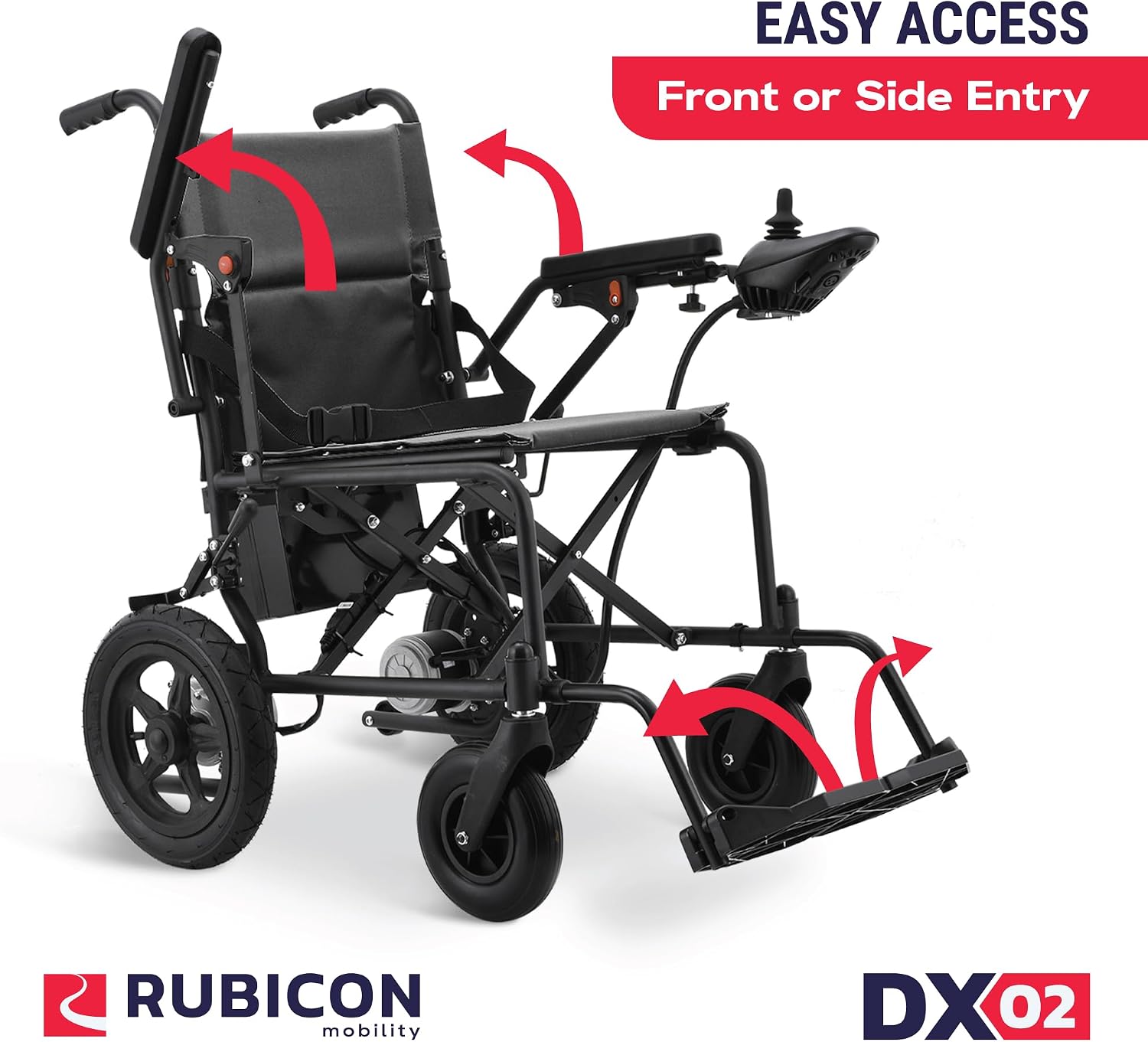 Rubicon DX02 Lightweight Foldable Electric Wheelchair User Manual