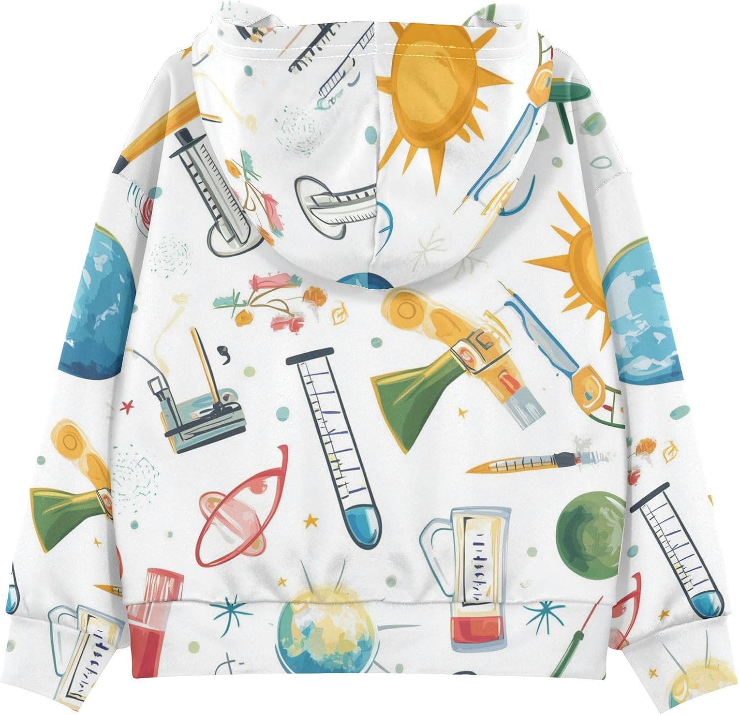 ZZXXB Chemistry Physical Science Kids Sweatshirts Boys Girls Hooded Kangaroo Pocket Pullover Tops XS-XXL