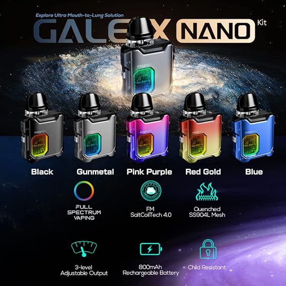 Freemax Galex Nano Pod Kit 800mAh + Indian Strawberry Neck Strap Black