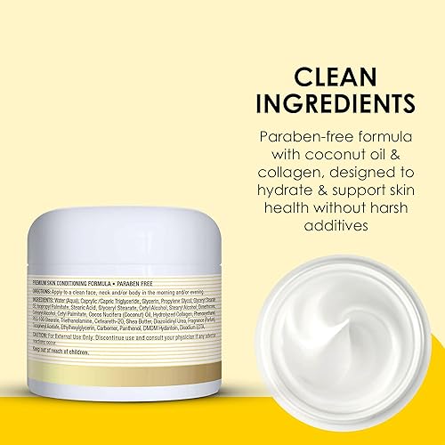 Miniatura 5 de MASON NATURAL Coconut Oil Beauty Cream, Hydrating Moisturizer With Collagen for Smooth & Firm Skin, 2 oz, Pack of 3