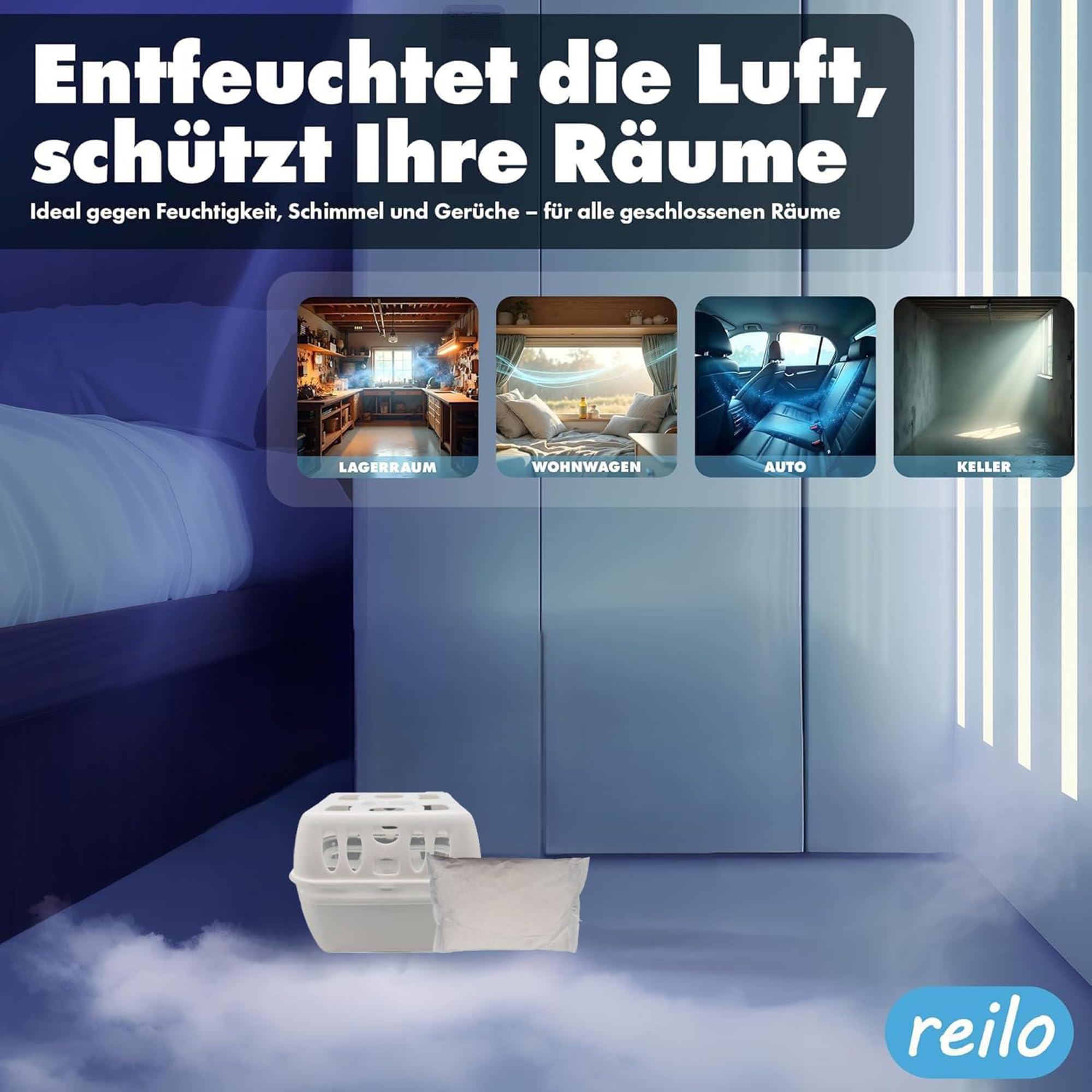 SA 60x 400g Luftentfeuchter Granulat, Nachfüllpack