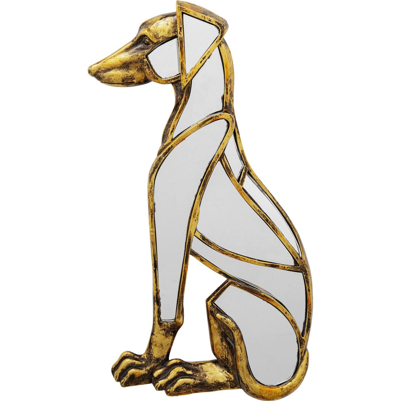 Kare Design Wall Object Dog Mirror, Mirrored, 38x24x4 cm, Art, Glossy, Wall Mounting, Glamour, Modern, Timeless, Minimalist, Industrial, Retro, Art Deco, Decorative, Living Room