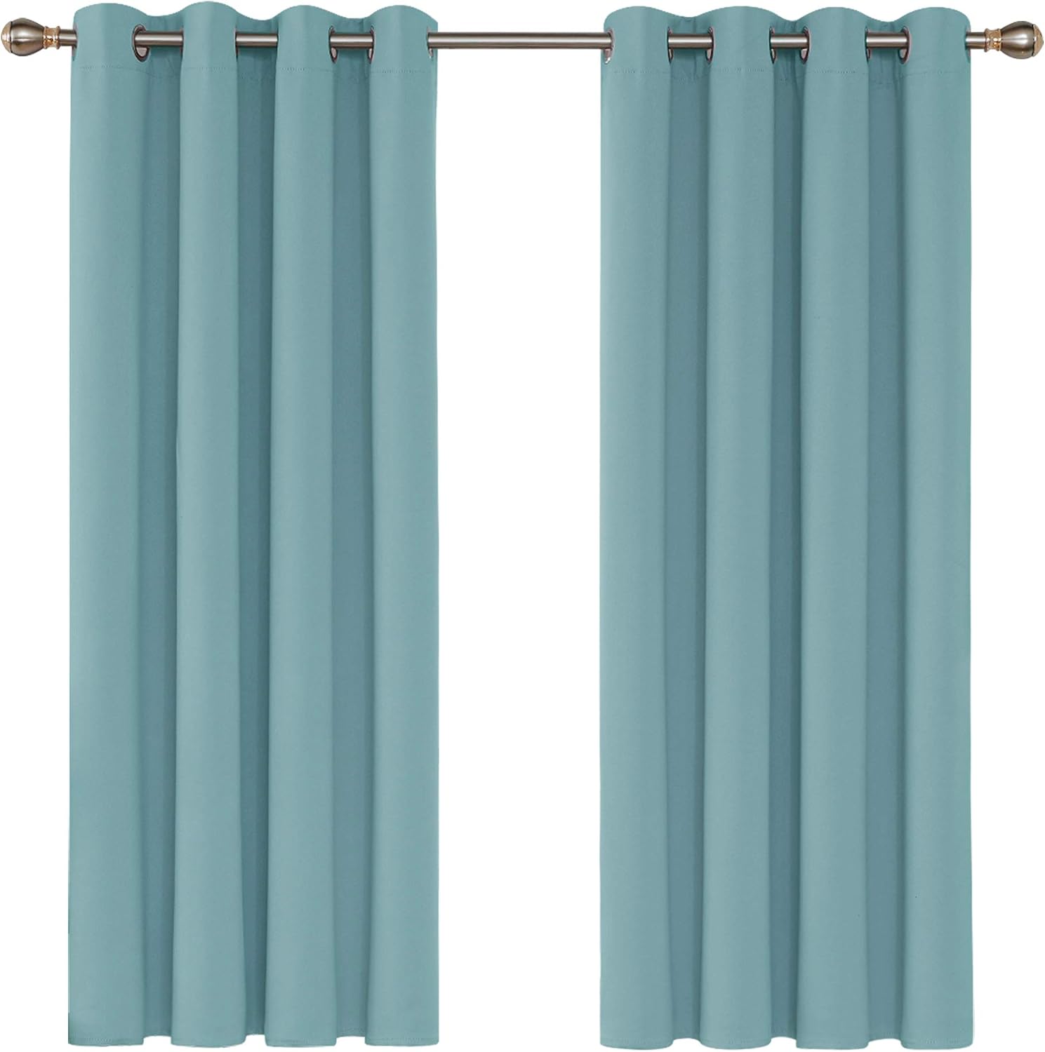 Deconovo Nursery Blackout Curtains Thermal Insulated Eyelet Curtains Blackout Curtain Panels 46 x 54 Inch Sky Blue 1 Pair