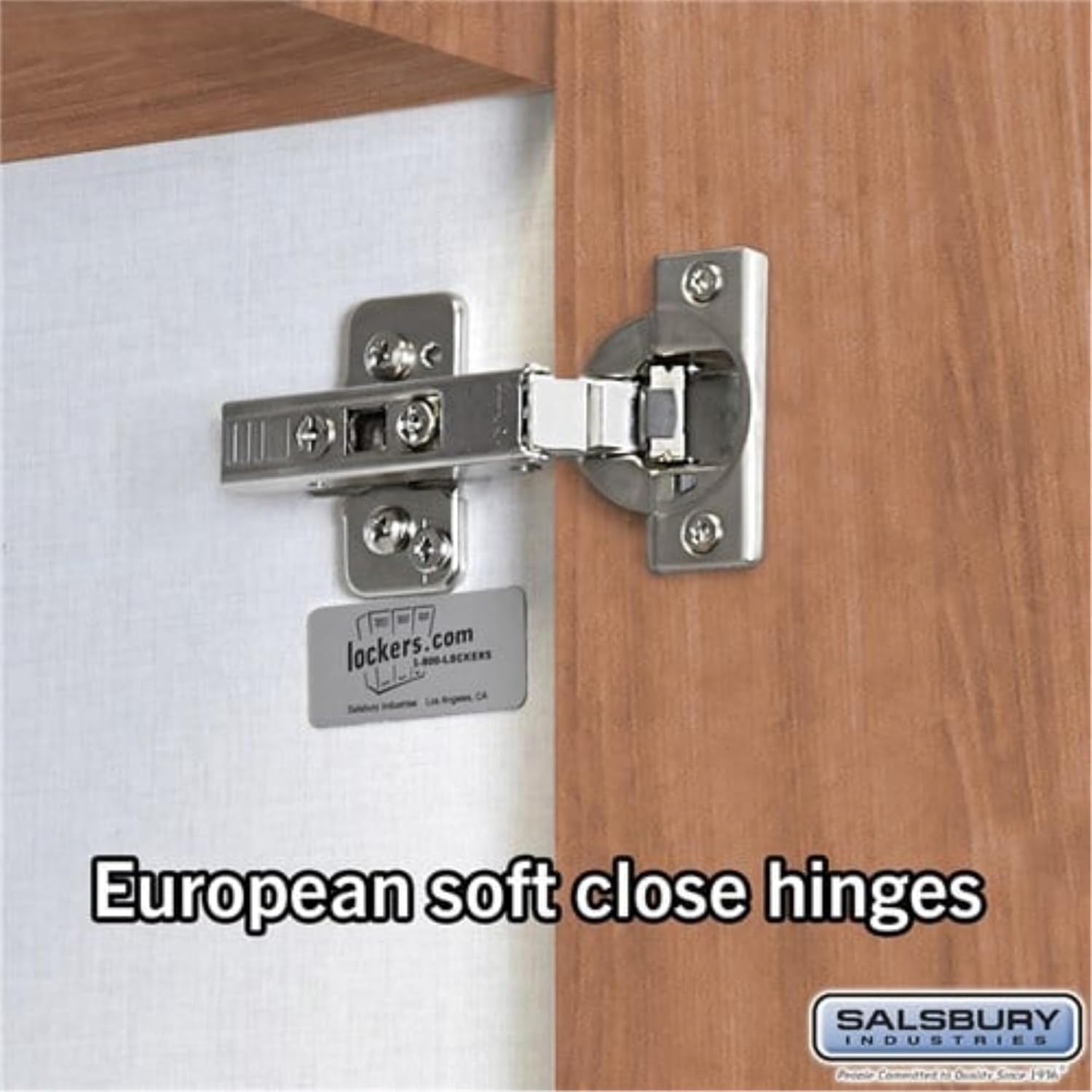 Salsbury Industries 15" Wide Premier Wood Locker-Double Tier 'S' Style-3 Wide-6 Feet High-18 Deep-Red Oak-Silver Hasps