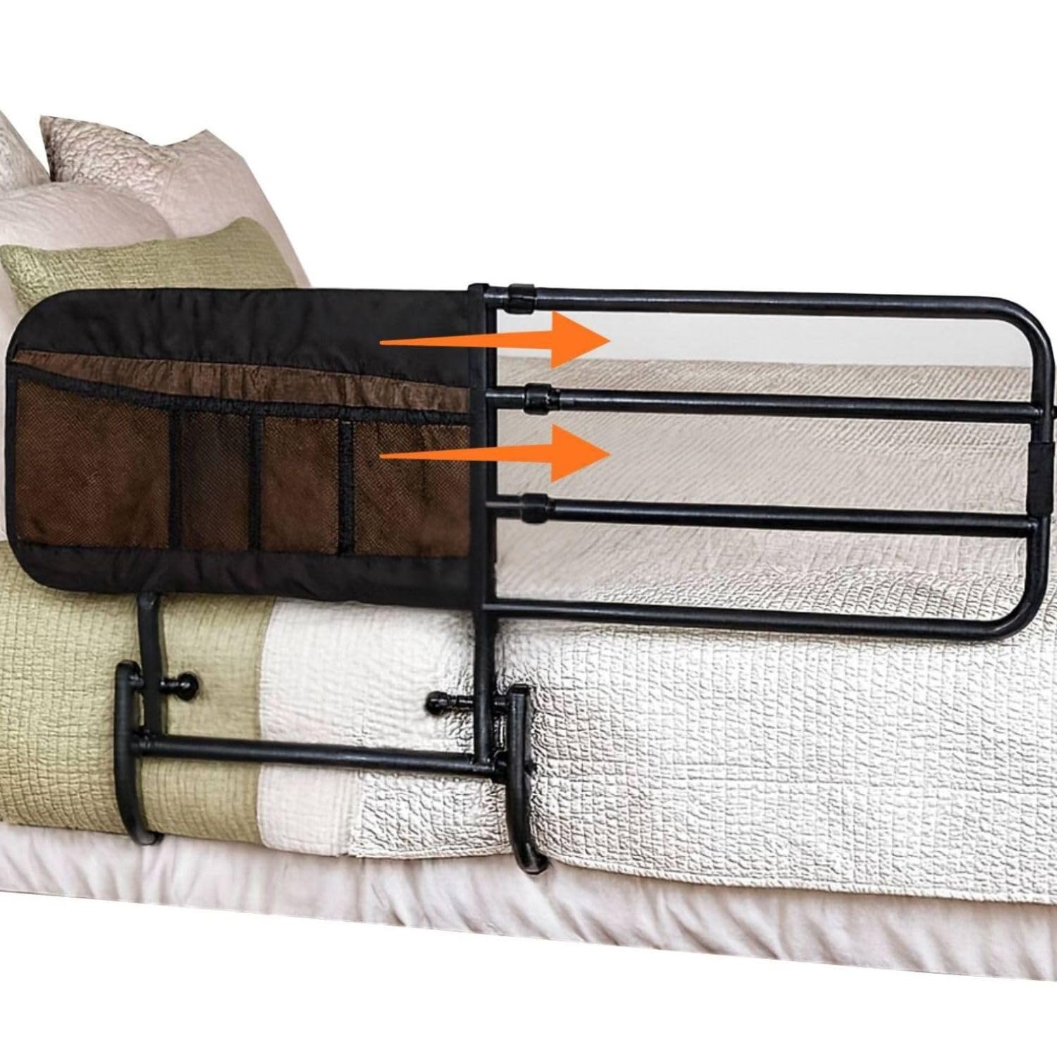 OrtoPrime Sponda Letto Anziani Anticaduta – Maniglia Assistenza Letto Regolabile – Sponde per Letto Anziani – Barriera Letto – Sbarra Letto per Alzarsi in Sicurezza
