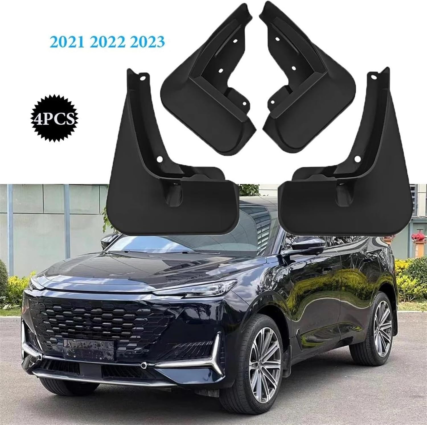 Front Rear Full Set for Changan UNI-K for UNIK 2021 2022 2023 Front Rear Mudguard Mud Flaps Fender Cover Splash Guard Wheel Car Accessories 4PCS