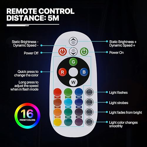 Miniatura 6 de MoNiBloom Luz oblata LED de 12 pulgadas con control remoto, recargable, 16 colores cambiantes, lámpara de escritorio, luz de guardería, lámpara de
