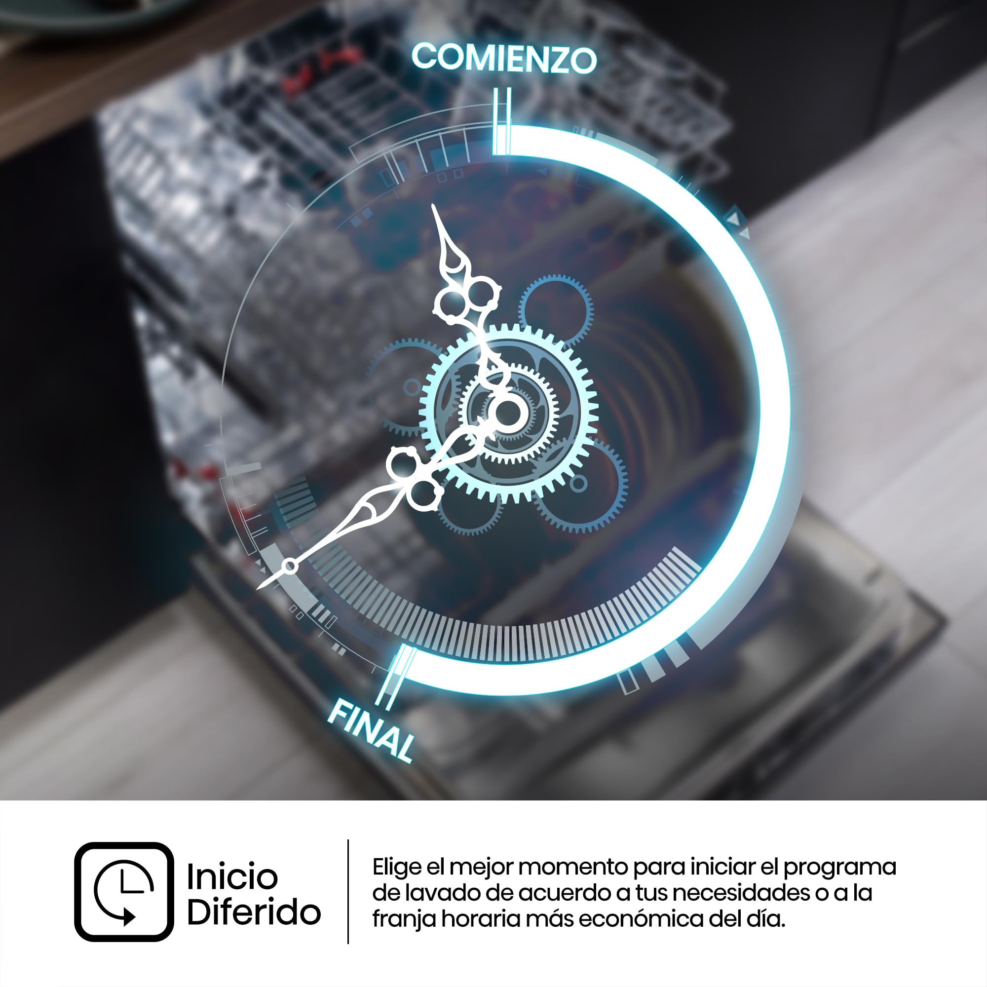Hisense HS623D10W - Lavavajillas Independiente 60 cm, 3º Bandeja, Bajo consumo, 14 Cubiertos, 7 Programas, 47 dB con modo Lavado Rápido, Libre instalación, Blanco