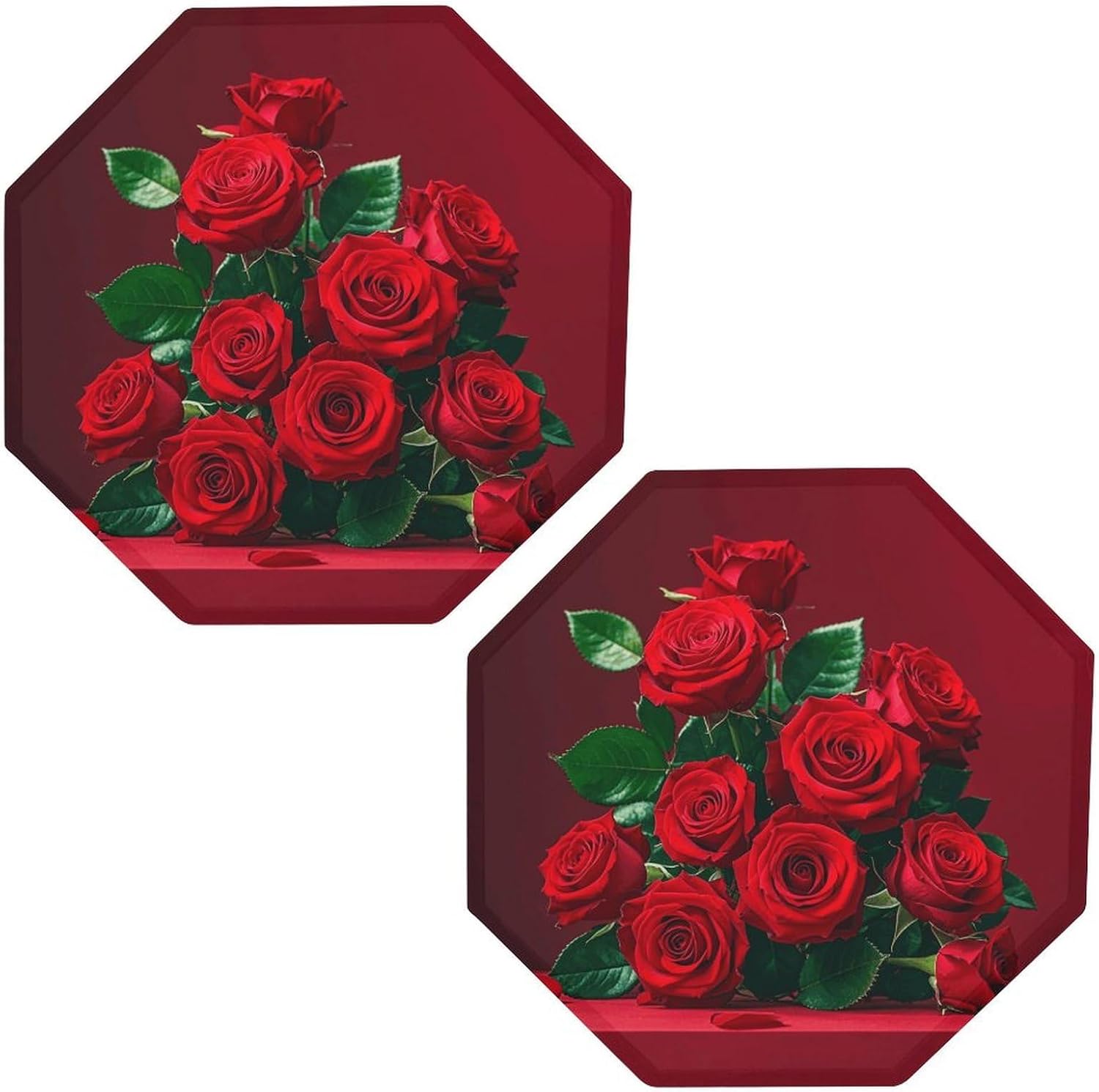 Ctagon Metal Sign for Home, Modern Display Plate for Kitchen, Red And Roses Plates Accent Hanging Wall Decorations 3PCS for Living Room, Bedroom, Hallway, Hotel