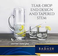 Vista 3 de Badash - Agitador de Martini de cristal prémium soplado en boca europea de 12