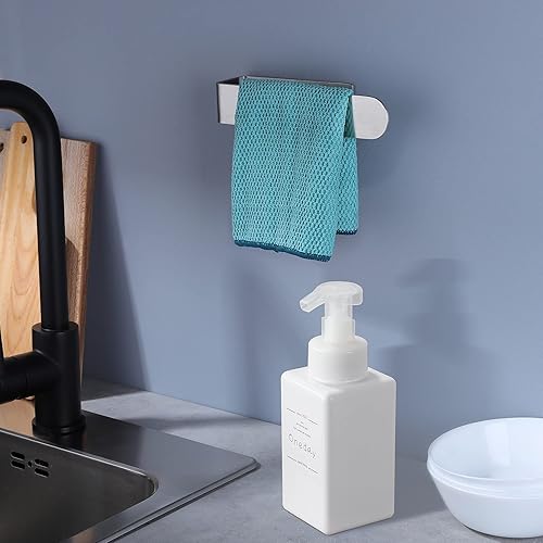 Miniatura 4 de Taozun Toallero de manotoallero  Toallero autoadhesivo de acero inoxidable para baño y cocina, 2 paquetes