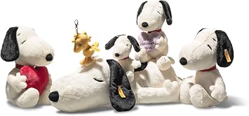 Steiff Peanuts Snoopy Plush Stuffed Animal Toy Friend, Black & White, 12