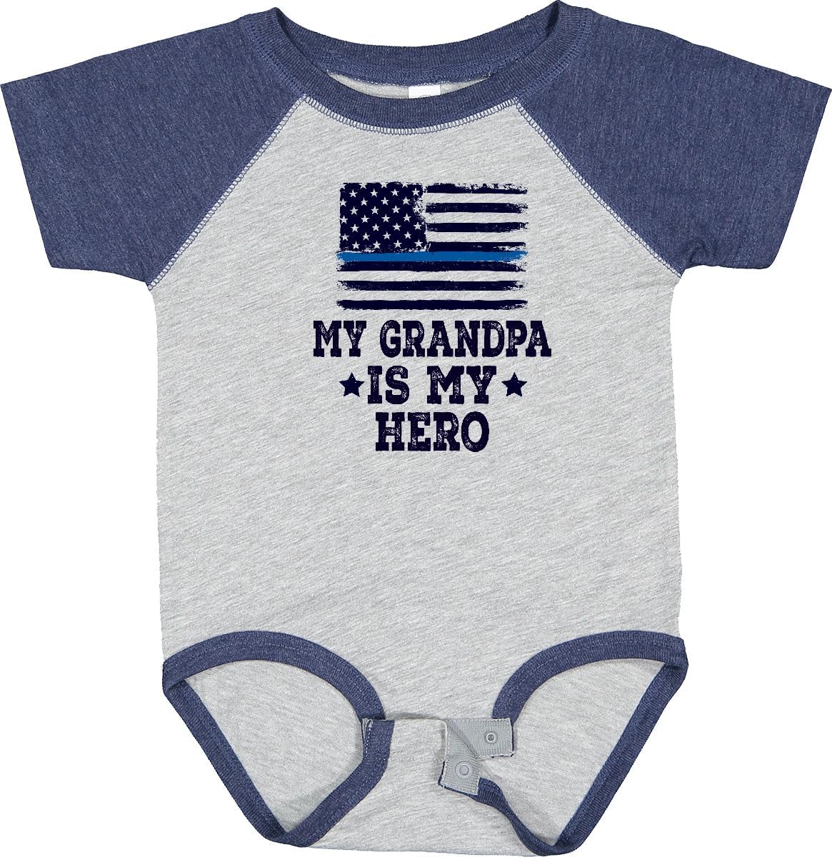 inktastic Police Officer Grandpa Is My Hero Baby Bodysuit