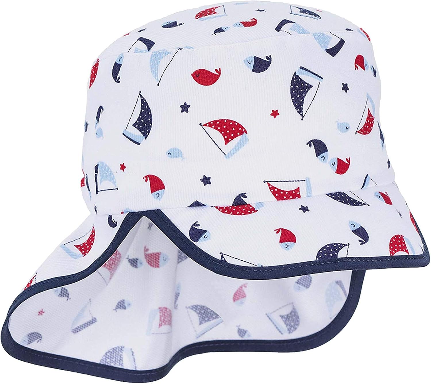 Sterntaler Baby Boys' Peaked Cap with Neck Protection