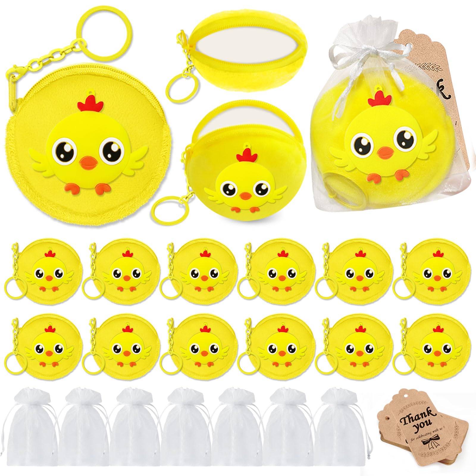 12 Pack Coin Purse, yellow, Chicken-image-2