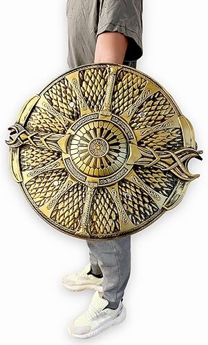 Miniatura 5 de Fantasy Medieval God War Guardian Kratos Escudo de espuma para videojuegos, accesorio de disfraz de cosplay, LARP, colección, regalo, Escudo de la