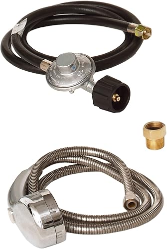 Miniatura 8 de Flame King YSNAZ132 - Calentador de agua portátil sin tanque de gas propano 5L 1.32GPM a 34,000 BTU, ducha instantánea de agua caliente al aire