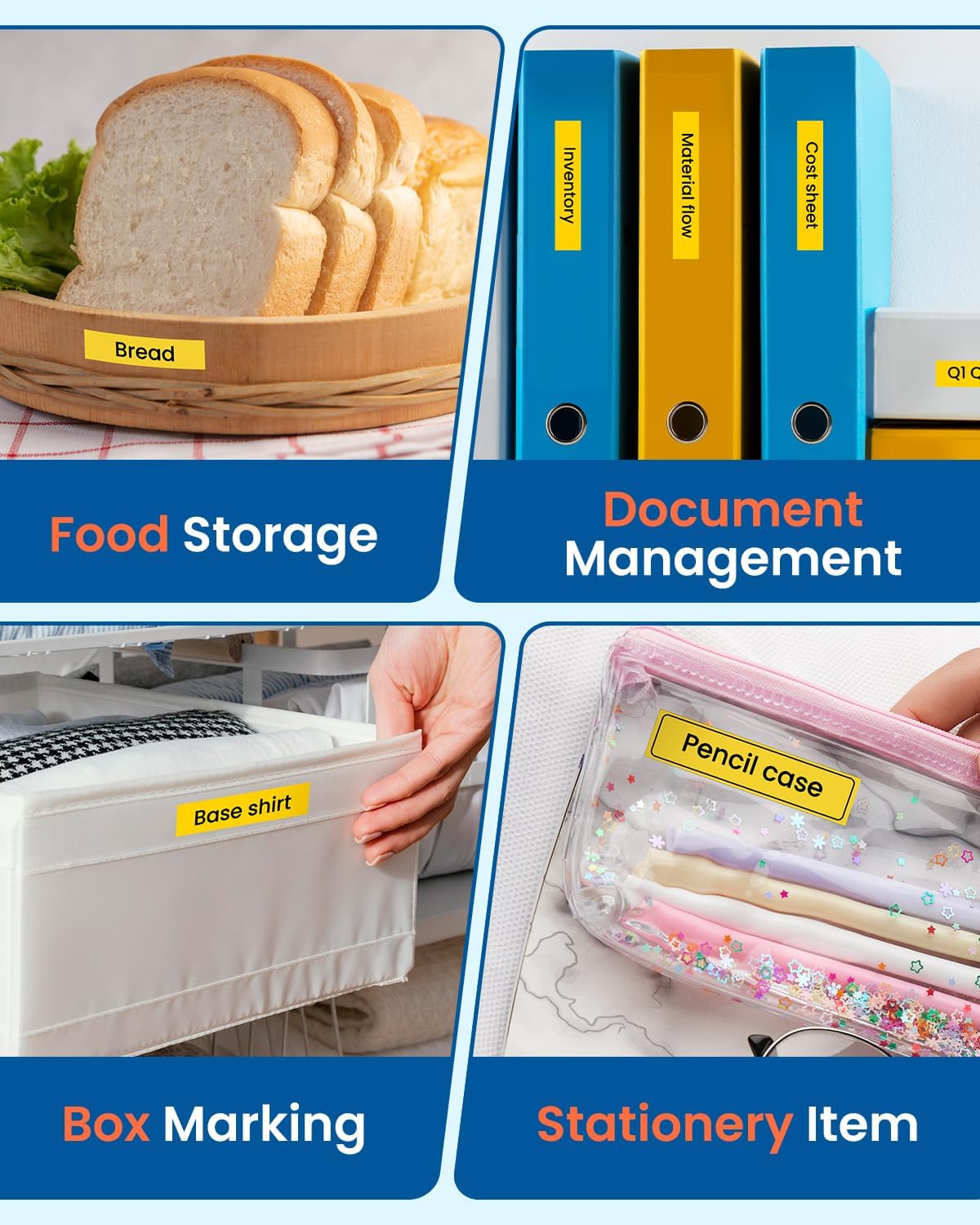 Replacement for Brother P Touch Label Tape Yellow TZe-631 TZe631 TZe TZ Tape 12mm 0.47 Laminated Black on Yellow Label Maker Tape for PT-D210 PT-D200 PT-D220 PT-H110, 1/2 Inch x 26.2 feet, 4-Pack - Image 6