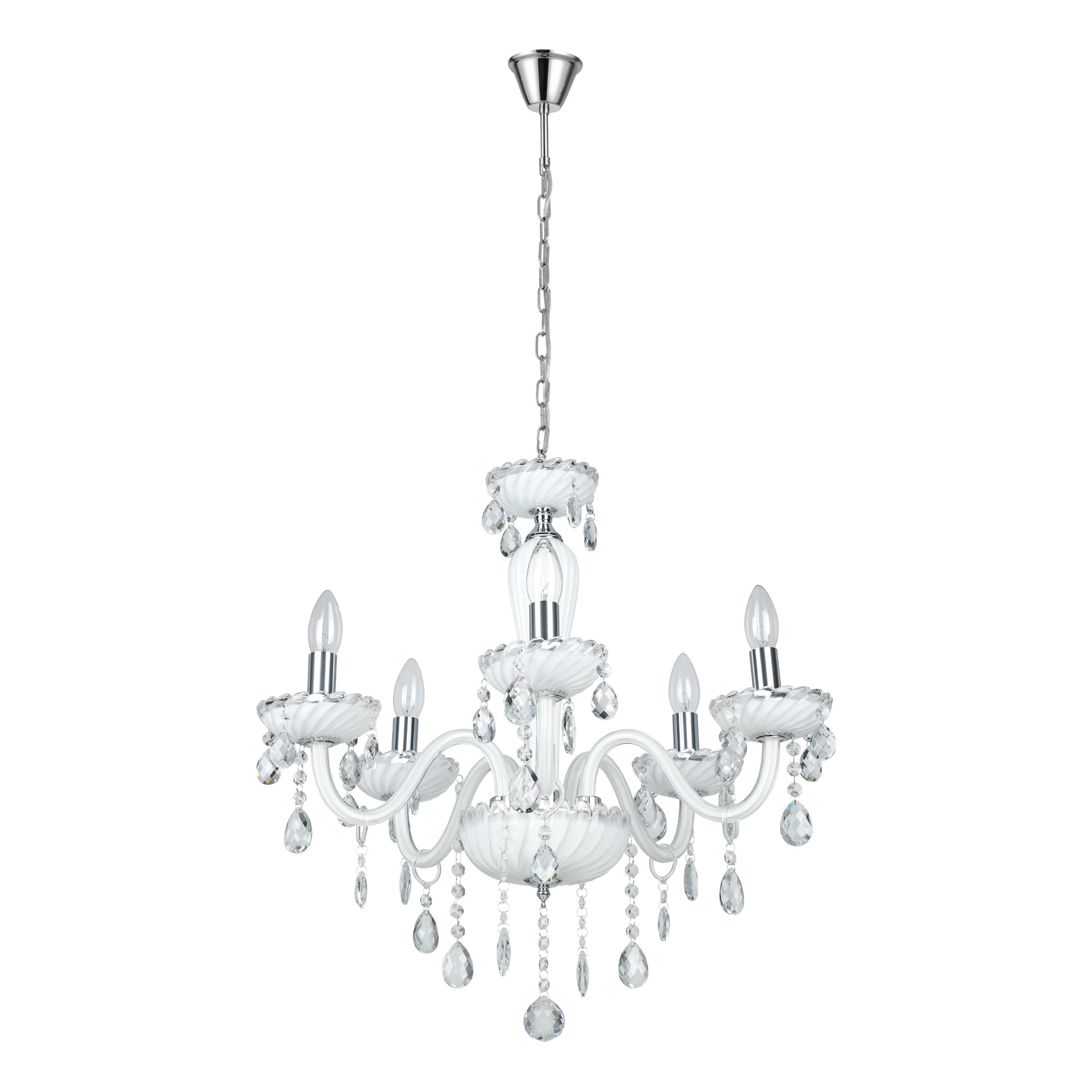 Eglo Lámpara colgante Carpento, candelabro vintage de 5 luces
